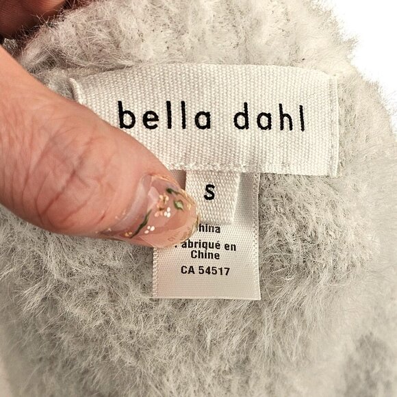 Bella Dahl Light White and Grey Leopard Print Sweater Sz S - Picture 7 of 11